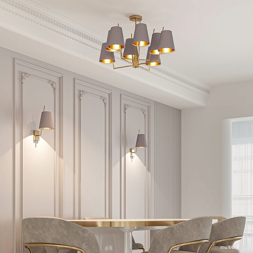 Подвесная люстра Евросвет 60173/8 (латунь)