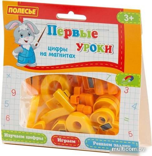 Набор цифр Полесье Первые уроки (20 цифр+10 математических знаков, магнит)