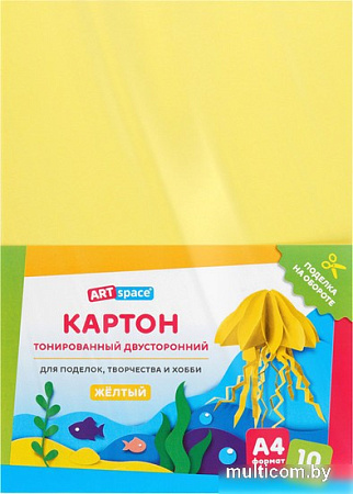 Картон для рисования ArtSpace цветной тонир. КТ1А4_37992 (10 л)