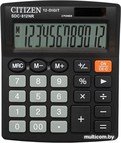 Калькулятор Citizen SDC-812NR (черный)