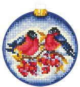 Набор для вышивания Сделай своими руками Новогодние шары. Снегири Н-24С