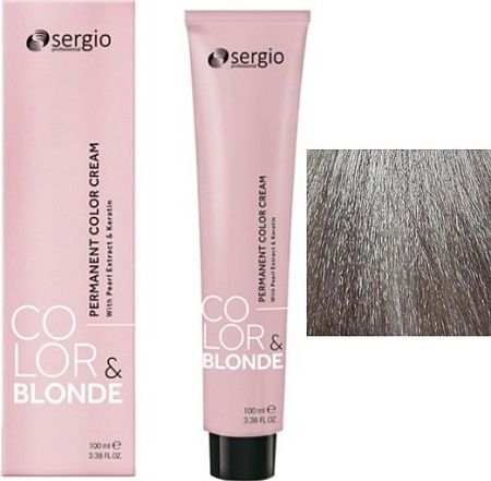 Крем-краска для волос Sergio Professional Color&Blonde 10.12 очень светлый блондин жемчужный лед