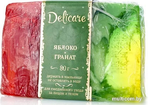 Delicare Мыло твердое Глицерин в ассорт 80 г