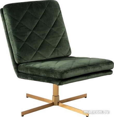 Интерьерное кресло Actona Carrera 0000078611 (зеленый/металл латунь)