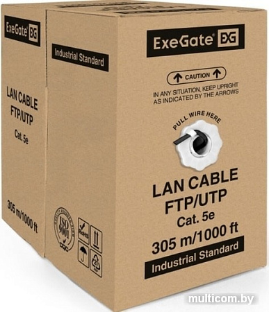 Кабель ExeGate UTP4-C5e-CU-S24-OUT-PE-BK-305 UTP