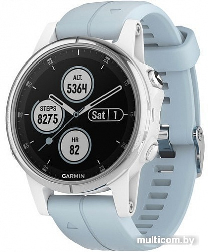 Умные часы Garmin Fenix 5S Plus (белый/голубой)