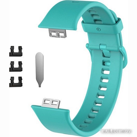 Ремешок Rumi силиконовый для Huawei Watch FIT, Watch FIT Elegant (бирюзовый)