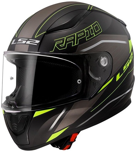 LS2 FF353 Rapid 2 Rokku (XS, черный матовый/желтый)