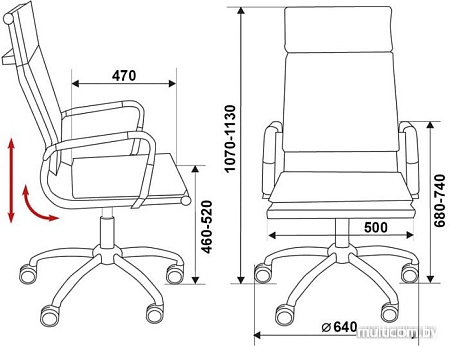 Кресло Бюрократ CH-993/M01 (черный)