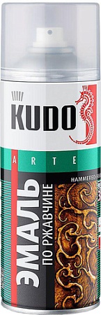 Эмаль Kudo молотковая по ржавчине KU-3015 0.52 л (черная медь)