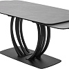 Кухонный стол M-City Matera 160 KL-136 614M04927 (серый мрамор матовый/черный)