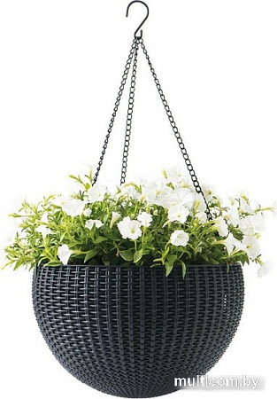 Кашпо Botanica Rattan (21x13 см, серый)