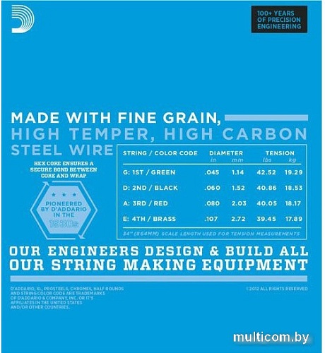 Струны для гитары D'Addario EXL-170BT