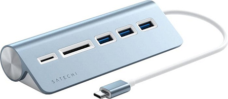 USB-хаб Satechi USB-C Combo Hub ST-TCHCRB (голубой)