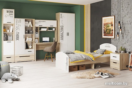 Комод MLK Джуниор (дуб сонома-белый)