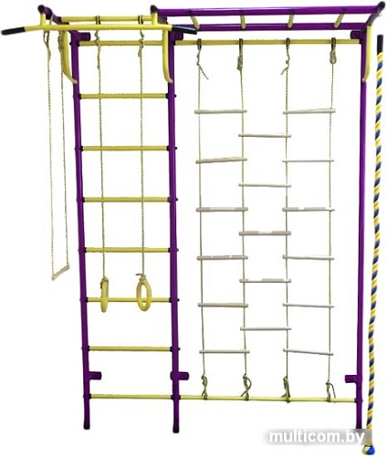 Детский спортивный комплекс Пионер С4Л (пурпурный/желтый)
