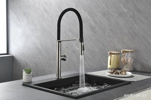 Смеситель Paulmark Barrel BA214029-BS (стальной)