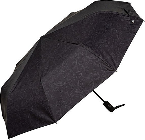 Складной зонт Baldinini 65-OC Logo Circles Black