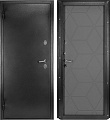 Металлическая дверь Guard Термо MG75 87х205 левая (черное серебро/серый)