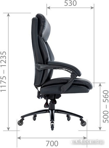 Кресло CHAIRMAN CH412 (экокожа, черный)