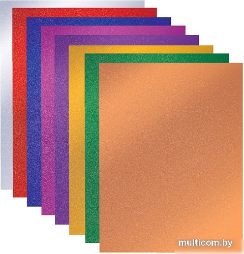 Набор цветного картона BRAUBERG Золотой песок 124755 (8 л)