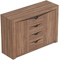 Тумба Мебельград Соренто с 4 ящиками и 2 дверцами (дуб стирлинг-кофе структ.мат.)