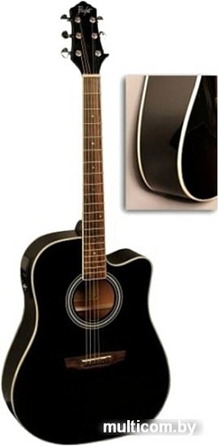 Электроакустическая гитара Flight AD-200 CEQ BK