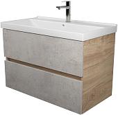 Дабер Тумба под умывальник 011 Т11.8.0.7 (дуб канзас коричневый/бетон чикаго)