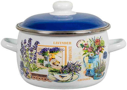 Кастрюля СтальЭмаль Горная лаванда 6RC221M