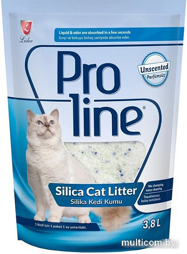 Наполнитель для туалета Proline Silica Unscented без запаха 3.8 л