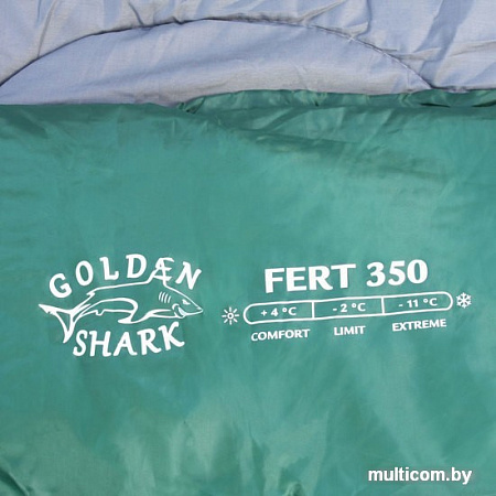 Спальный мешок GOLDEN SHARK Fert 350 (молния слева, зеленый)