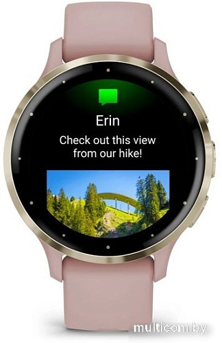 Умные часы Garmin Venu 3S (розовый, с силиконовым ремешком)