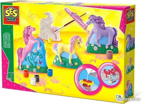 Набор для создания поделок/игрушек SES Creative Из гипса Лошадки 01356