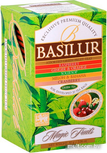 Зеленый чай Basilur Magic fruits Assorted Green 25 шт