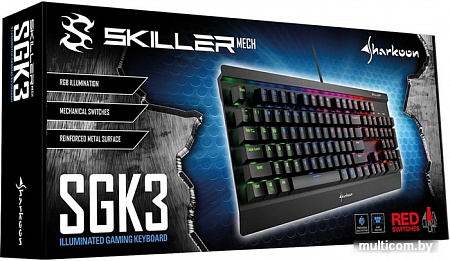 Клавиатура Sharkoon Skiller Mech SGK3 (Kailh Red)