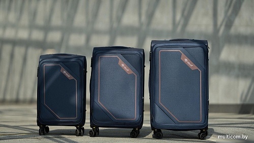 Чемодан-спиннер Solier STL2240 (L, черный/зеленый)