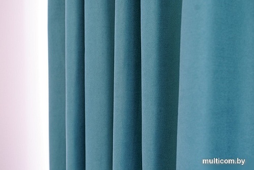 Комплект штор Decoretto Нубук НЯБ-K28 4.5x2.5 м (бирюзовый, 2 шт)