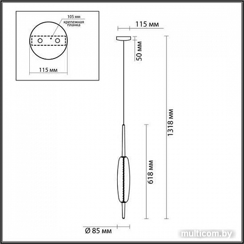 Подвесная люстра Odeon Light Spindle 4793/12L