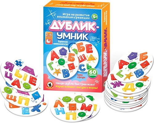 Развивающая игра Русский стиль Дублик-умник. Буквы и фигуры 02485