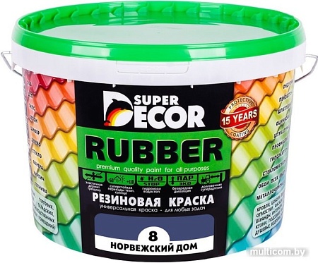 Краска Super Decor Rubber 3 кг (№08 норвежский дом)