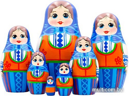 Развивающая игра Брестская Матрешка Девушка в немецком платье Dirndl (набор 7 шт)
