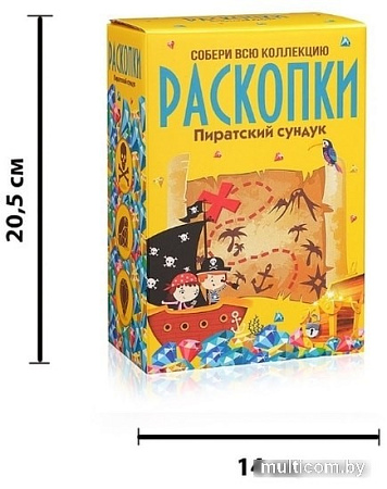 Набор для опытов Раскопки Пиратский сундук большой DIG-10