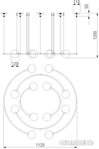 Подвесная люстра Bogate's Brook 360/12
