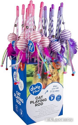 Игрушка для кошек Duvo Plus Мячик с колокольчиком 12059/pink