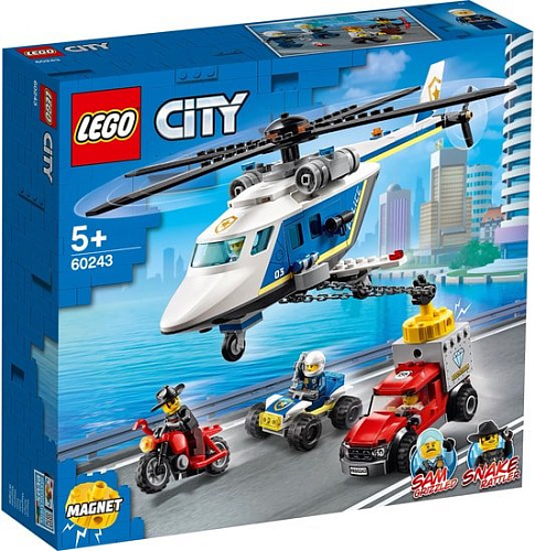 Конструктор LEGO City 60243 Погоня на полицейском вертолете