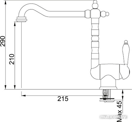 Смеситель Franke Old England Window (бронзовый)