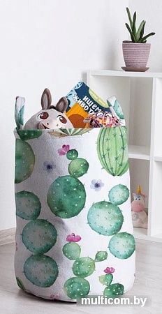 Корзина JoyArty Кактус акварелью toba_30774