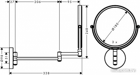 Hansgrohe Зеркало Logis Universal 73561000