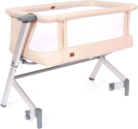 Приставная детская кроватка Nuovita Accanto Dalia (бежевый/серебристый)