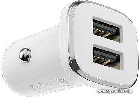 Автомобильное зарядное Borofone Lasting power BZ12 (белый)